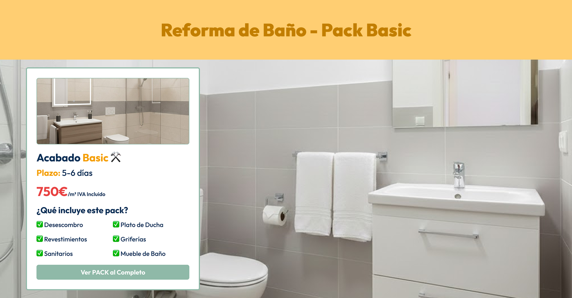 Inicio 4 Reforma de Baño - Pack Basic PC