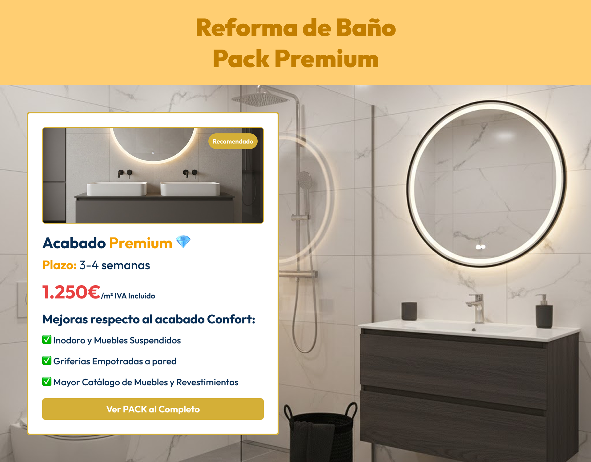 Inicio 10 Reforma de Baño - Pack Premium Mobile